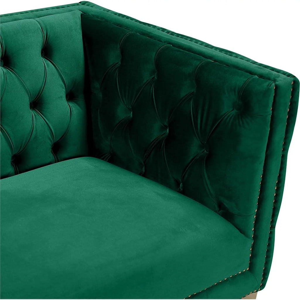 Green Velvet Loveseat B7882