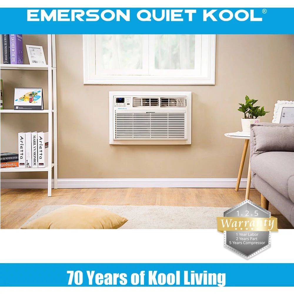 12,000 BTU 230-Volt Through-the-Wall Air Conditioner with Heater, White V7617