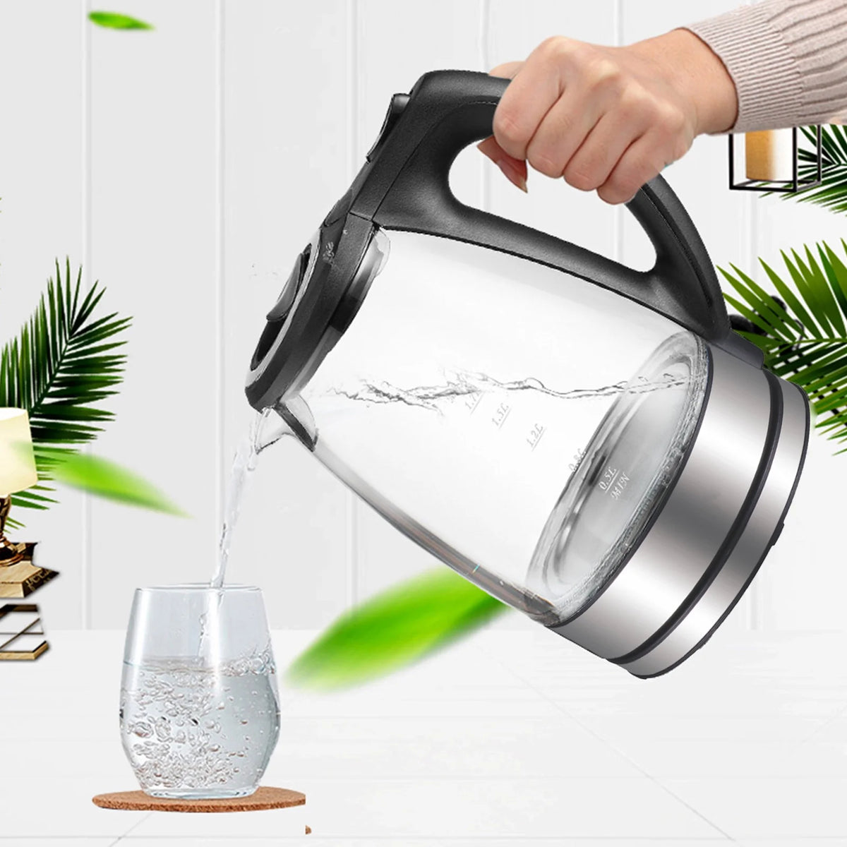 1.7L 1500W Glass Electric Kettle A379
