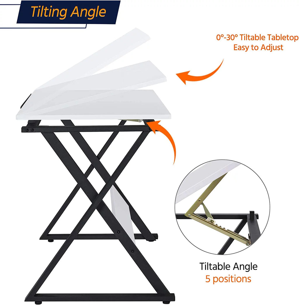 Drafting Table with Tilted Tabletop L96309
