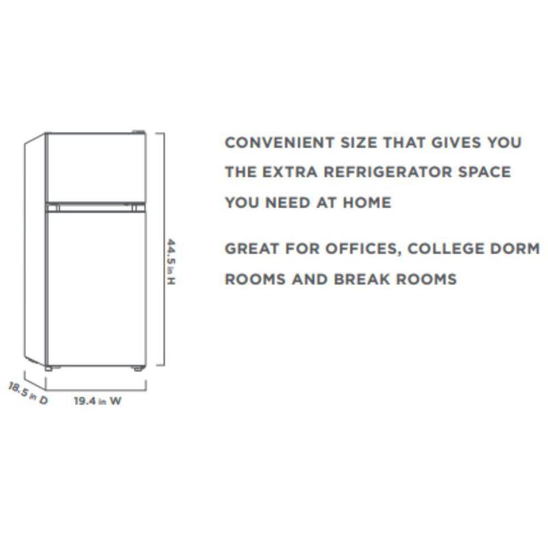 White 4.5 cu. ft. 2-Door Mini Refrigerator with Freezer U6023