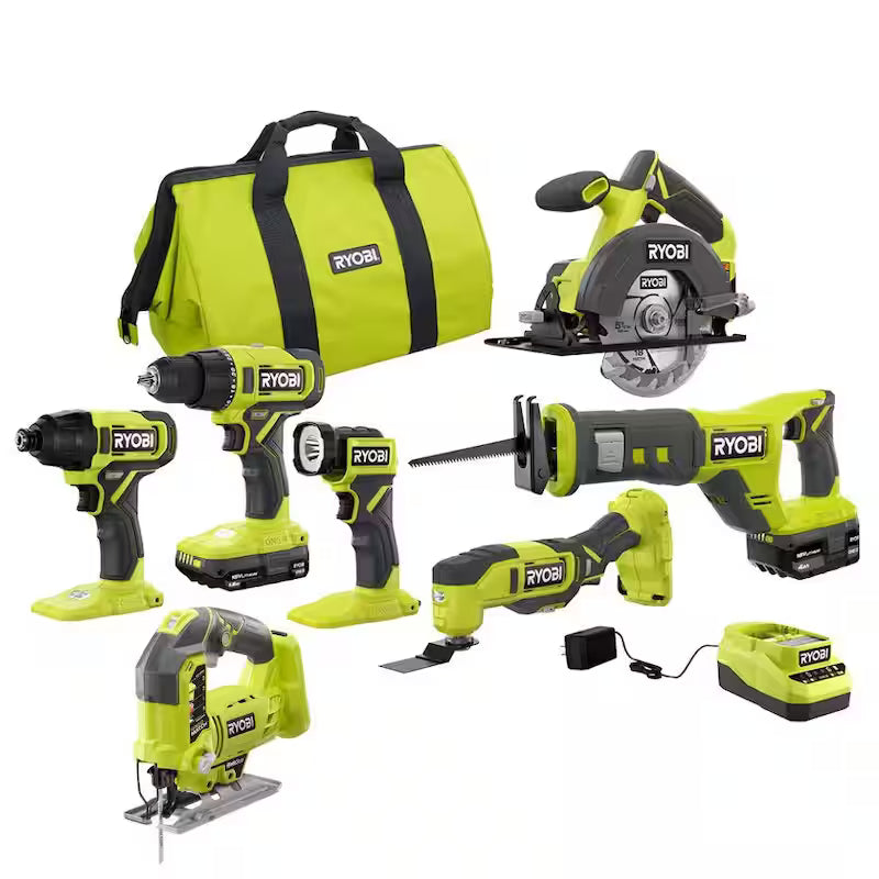 18V Cordless 6-Tool Combo Kit with Battery and Charger V899