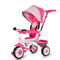 4-in-1 Detachable Baby Stroller Tricycle with Round Canopy Pink H10558