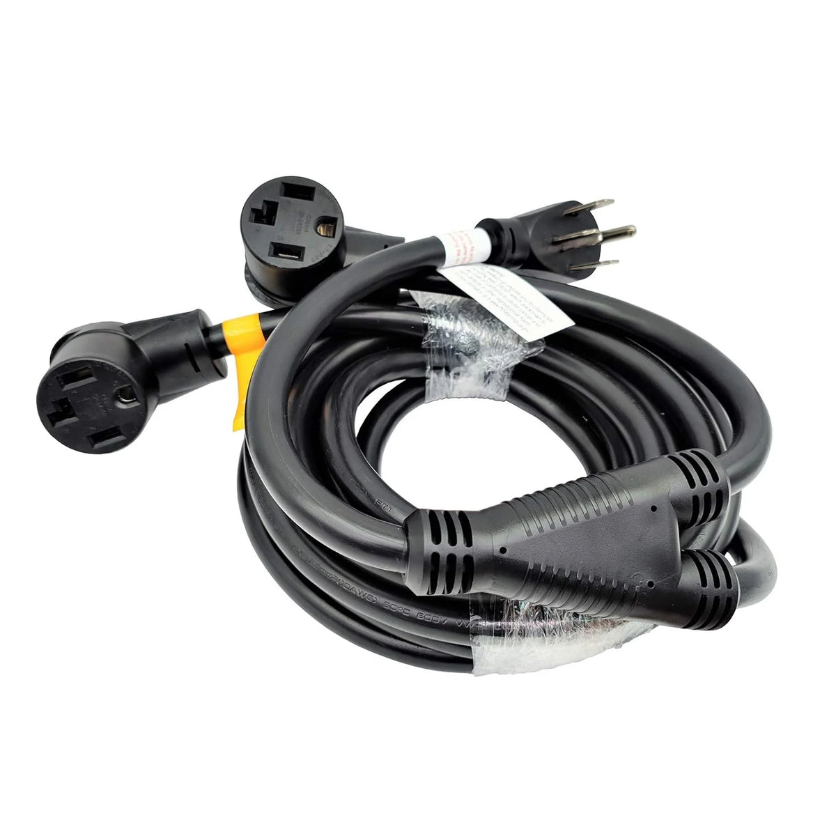 NEMA 14-30 Splitter, 14-30P Male Plug To Dual 14-30R Female Receptacle, 4-Prong 30 AMP Y Adapter Cord (20 Feet) W553772