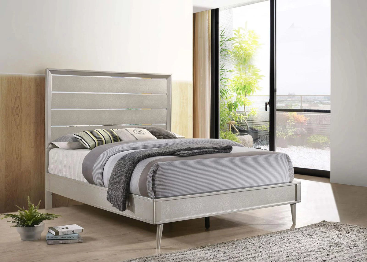 Wood Eastern King Panel Bed A3839