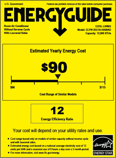 12,000 BTU 115-Volt Window Air Conditioner with Remote, White L6714