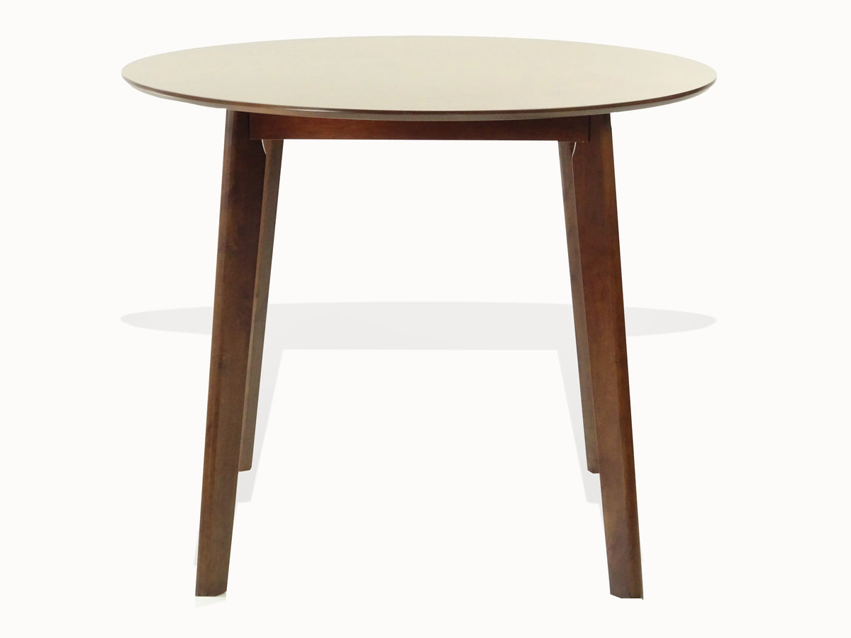 Round Wood Dining Table Medium Brown Finish M8902