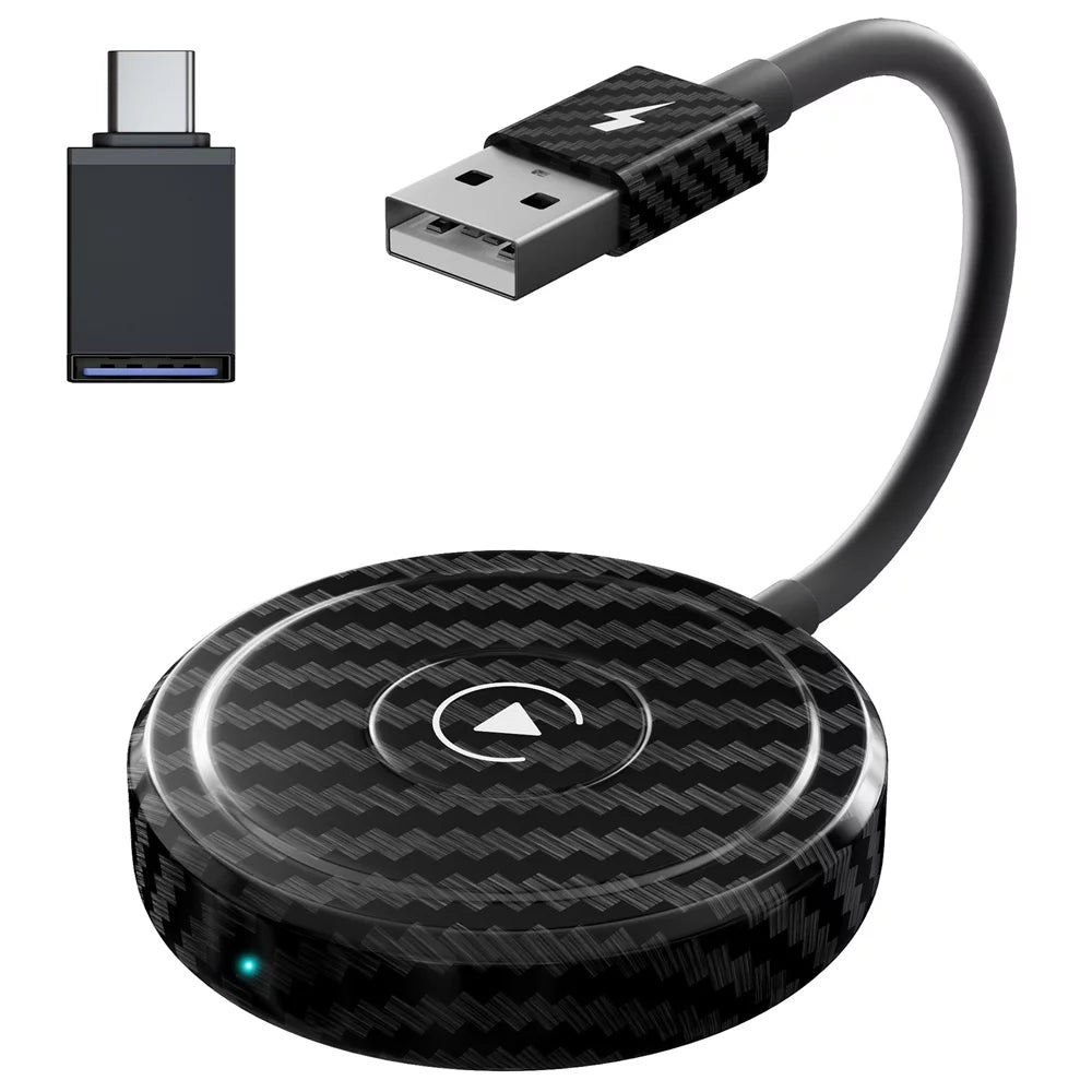 Car Adapter for Apple Cell Phone Carplay Wired to Wireless Smart Box L367