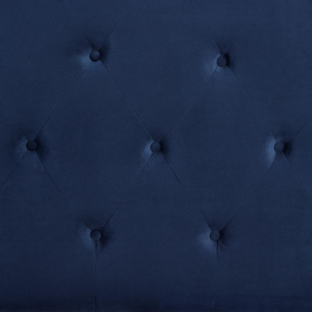Blue Velvet Upholstered Wingback King Bed Y590