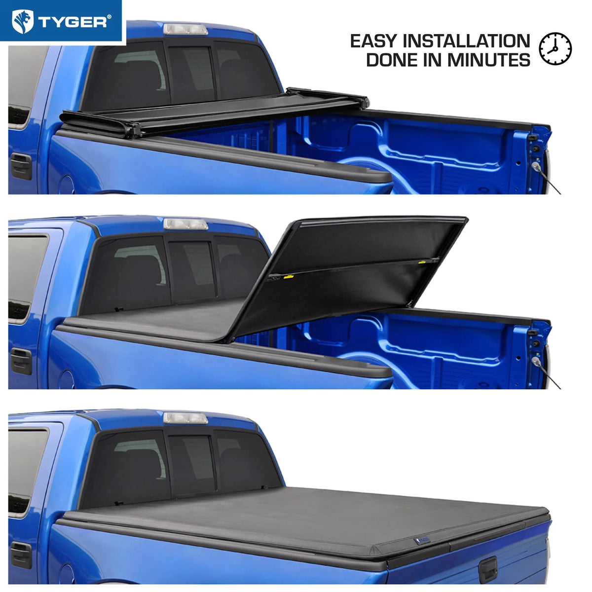 Soft Tri-fold Truck Bed Tonneau Cover H4626