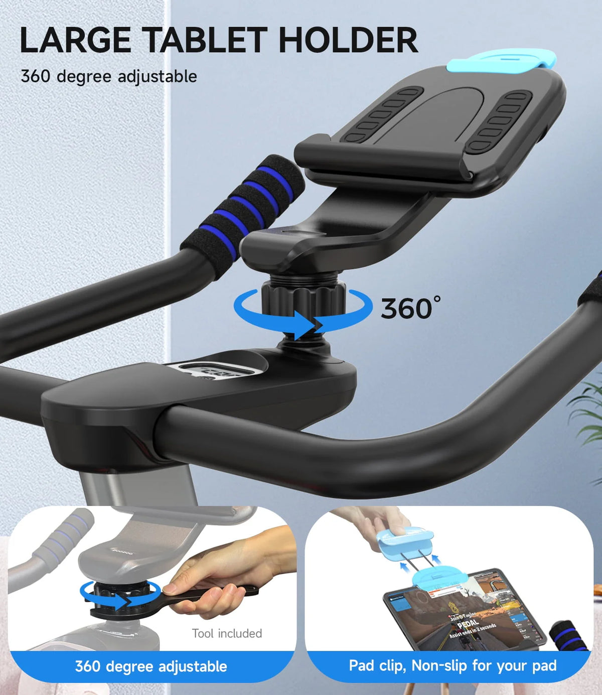 Magnetic Exercise Bike 45lbs Quiet Belt Drive K71658