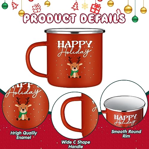 12 Pcs 12oz Stackable Enamel Coffee Cups G975