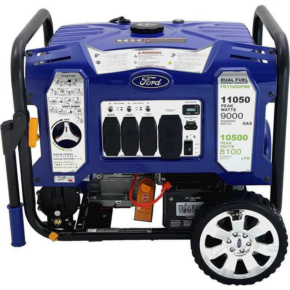 11050W Dual Fuel Portable Electric Start Generator V82914