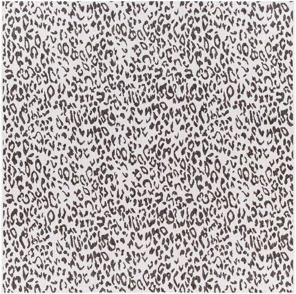 Animal Print Area Rug - Black, White - 7'10" x 10'2" S9470