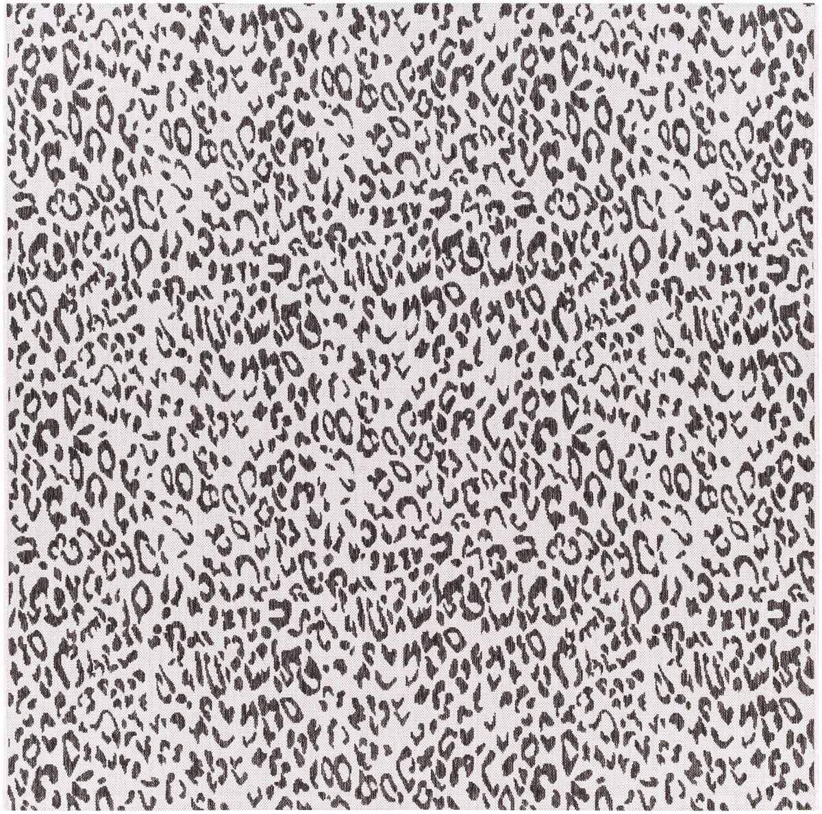 Animal Print Area Rug - Black, White - 7'10" x 10'2" S9470
