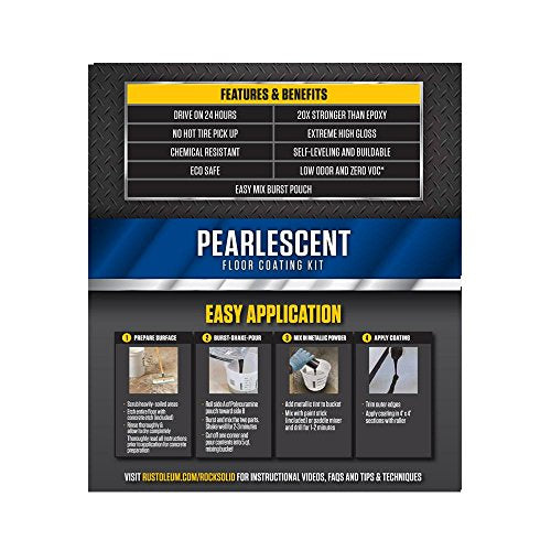 1 Car Garage Floor Coating Kit Pearl Black D684