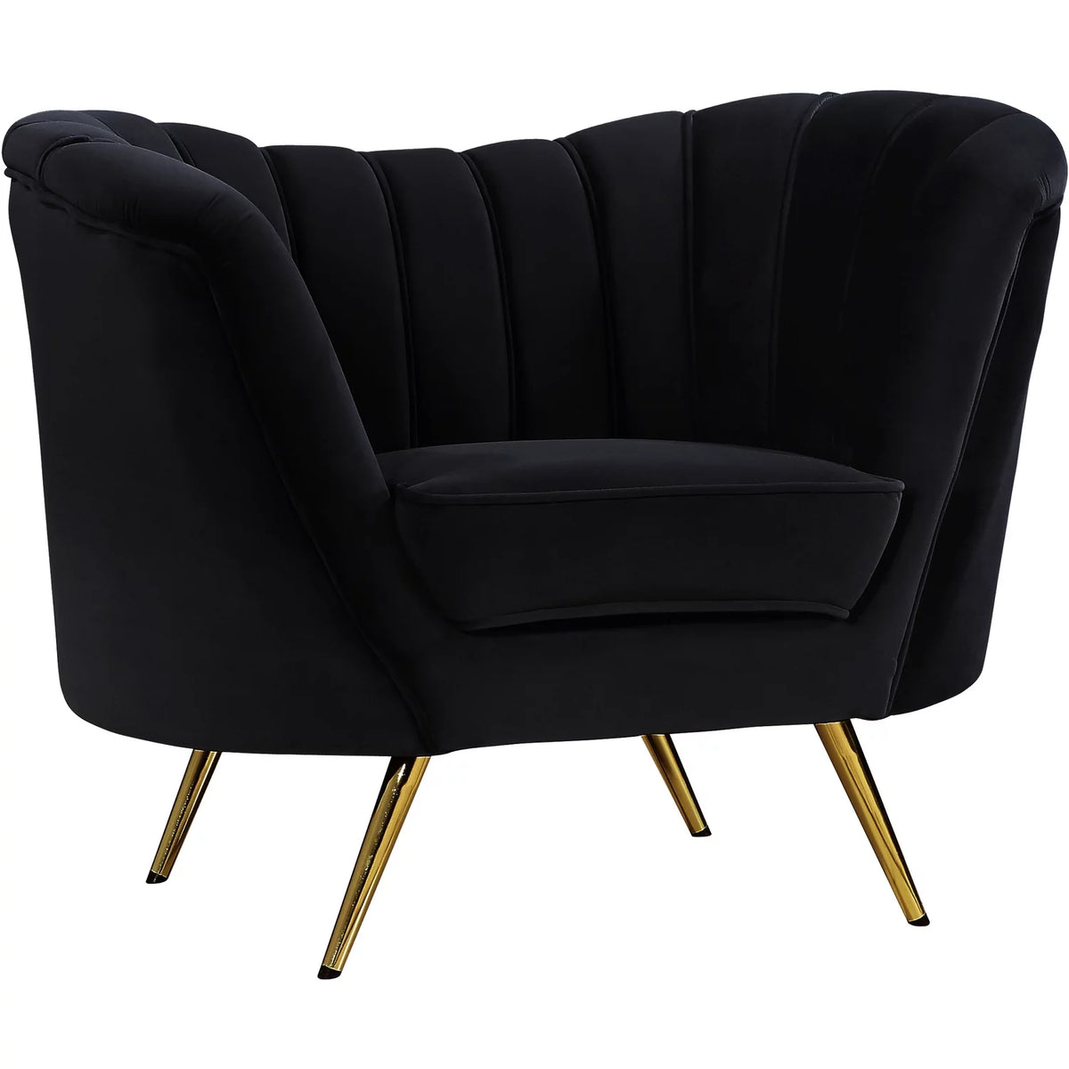 Black Velvet Chair V413393