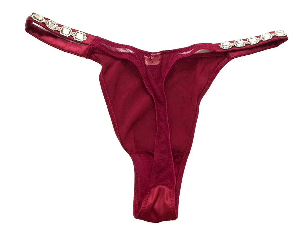 Satin Thong Panty Claret Red X-Small T67888