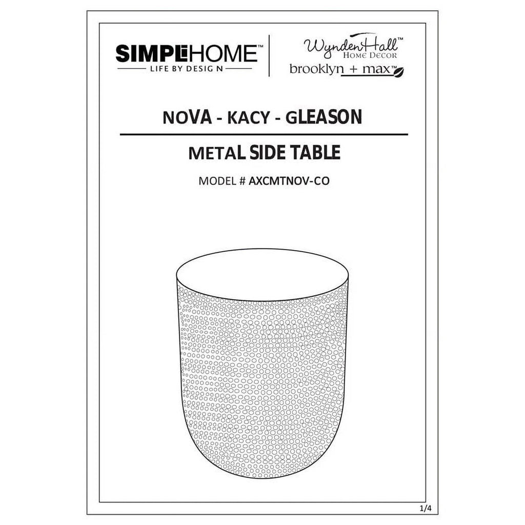 2-Piece 19" Metal Side Table Set K19092