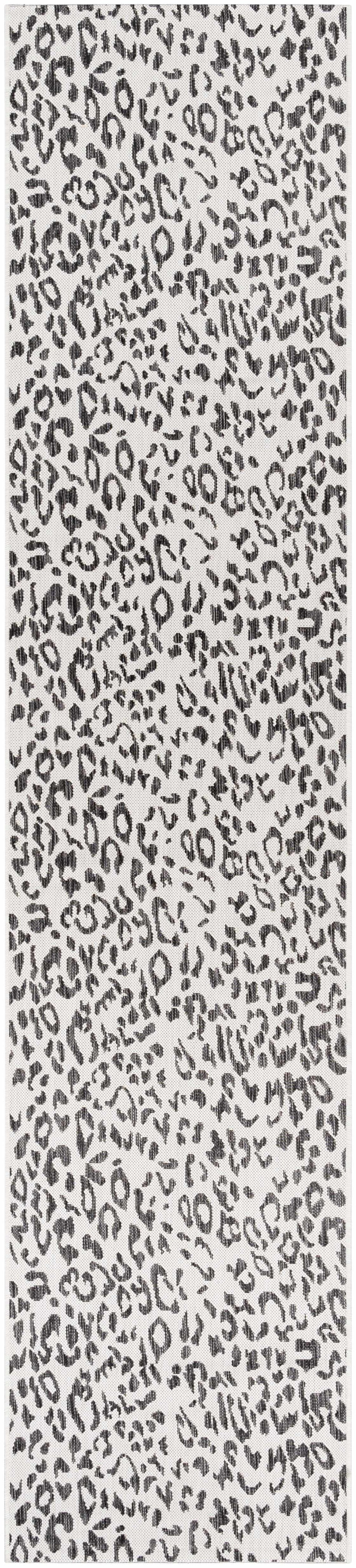 Animal Print Area Rug - Black, White - 7'10" x 10'2" S9470