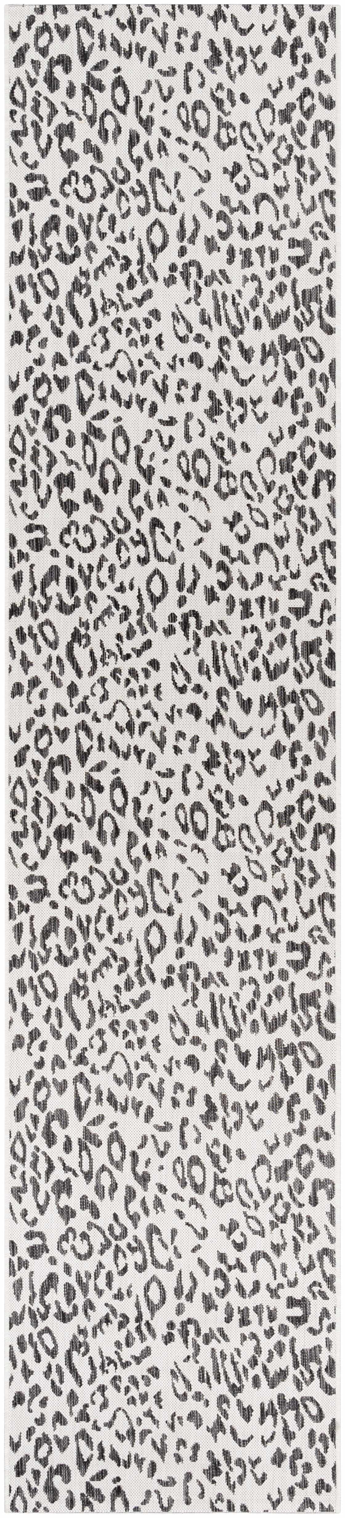 Animal Print Area Rug - Black, White - 7'10" x 10'2" S9470