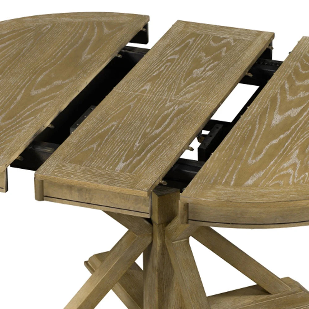 Extendable Dining Table with 12" Leaf Natural Wood N96879