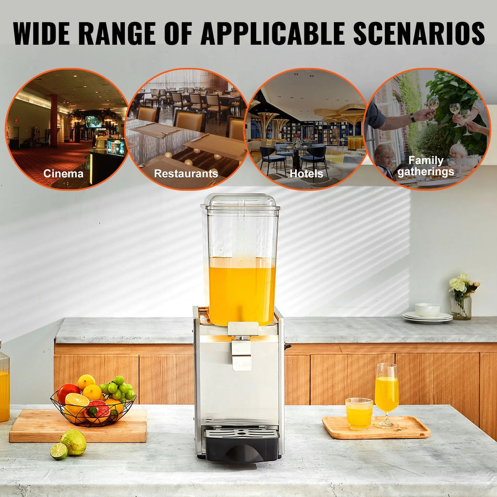 Commercial Beverage Dispenser 18L Stainless Steel V34553