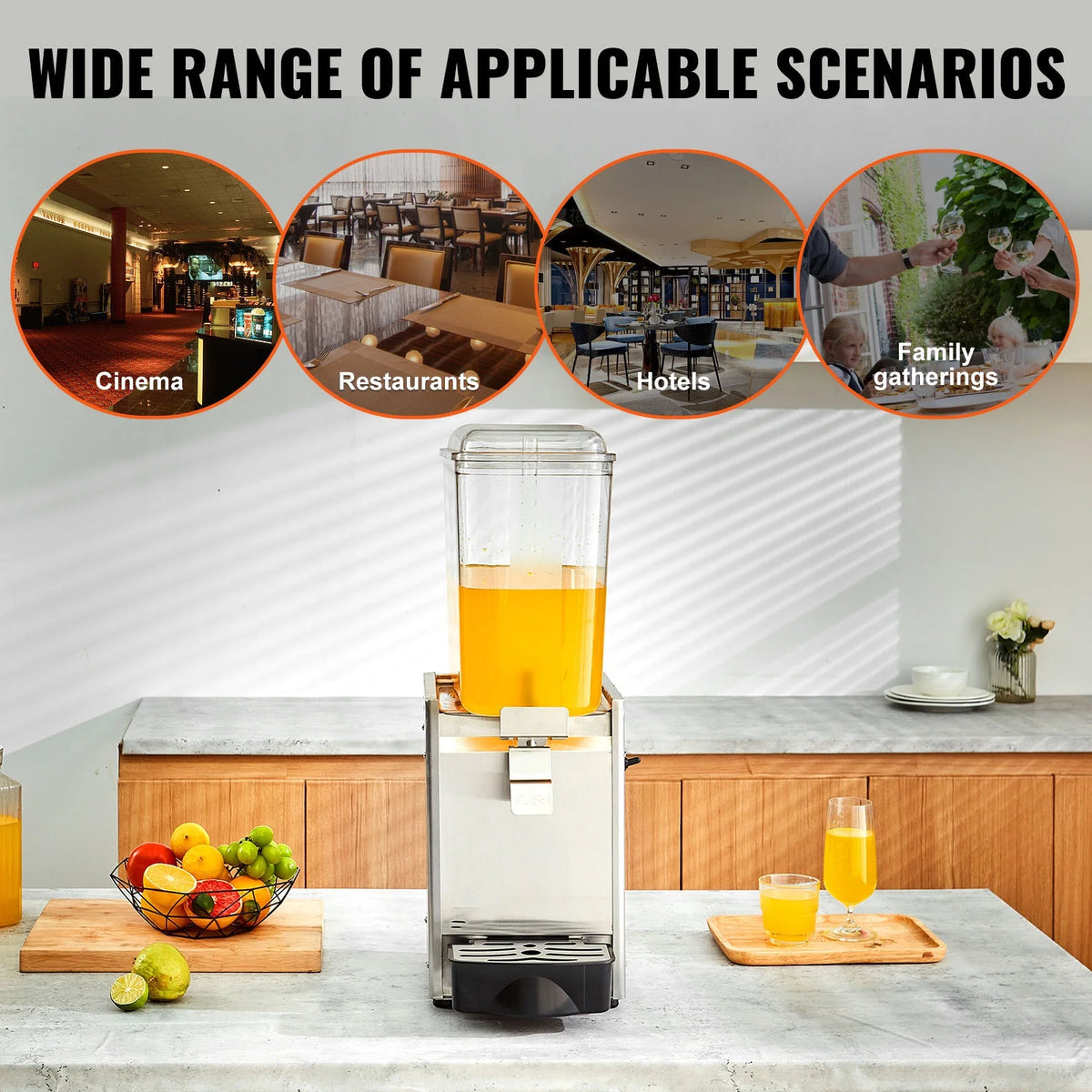 Commercial Beverage Dispenser 18L Stainless Steel V34553