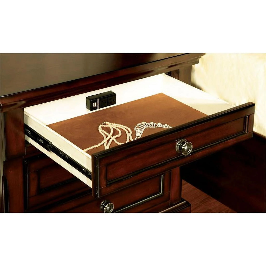 Dark Cherry Solid Wood Bedroom Set S17255