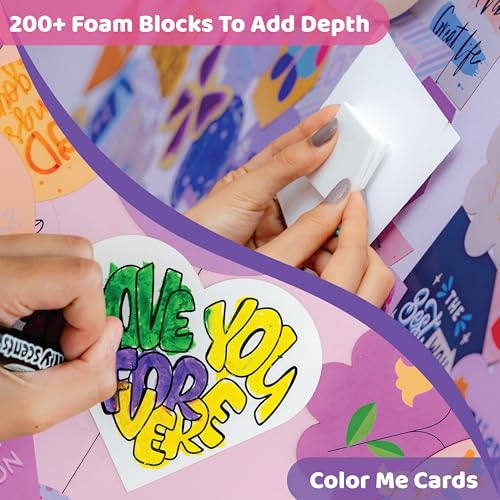 DIY Wall Collage Kit with Glitter Crafts, 1350 PCS S45156