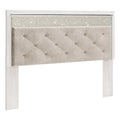 King Upholstered Fabric Panel Headboard Y711