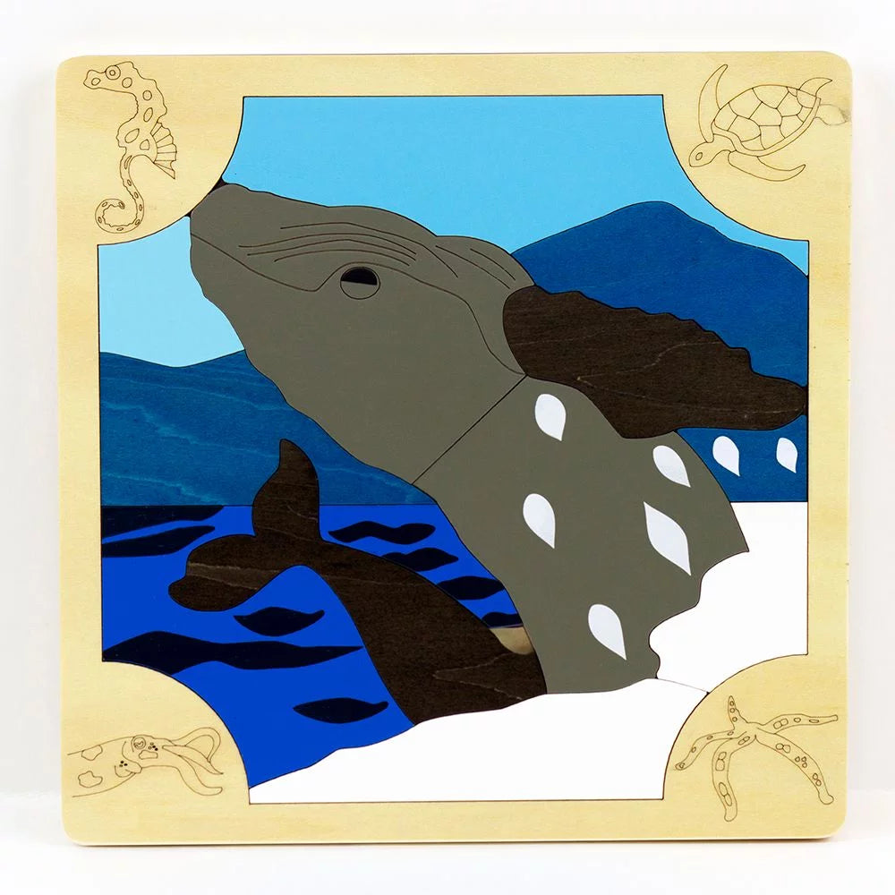 Whales Wood 22 Piece Layered Children's Puzzle W489