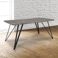 Rectangular Dining Table Faux Concrete Finish N194764