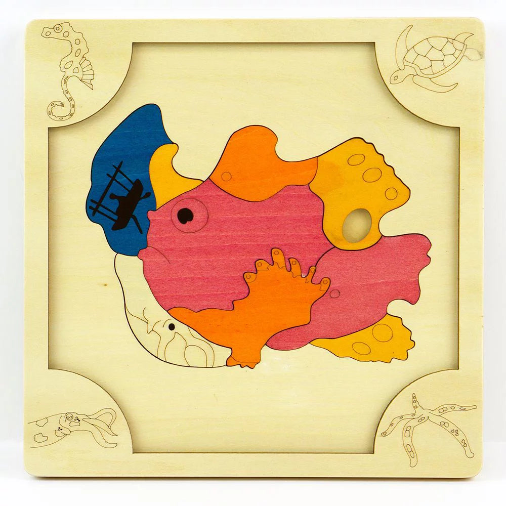 Whales Wood 22 Piece Layered Children's Puzzle W489