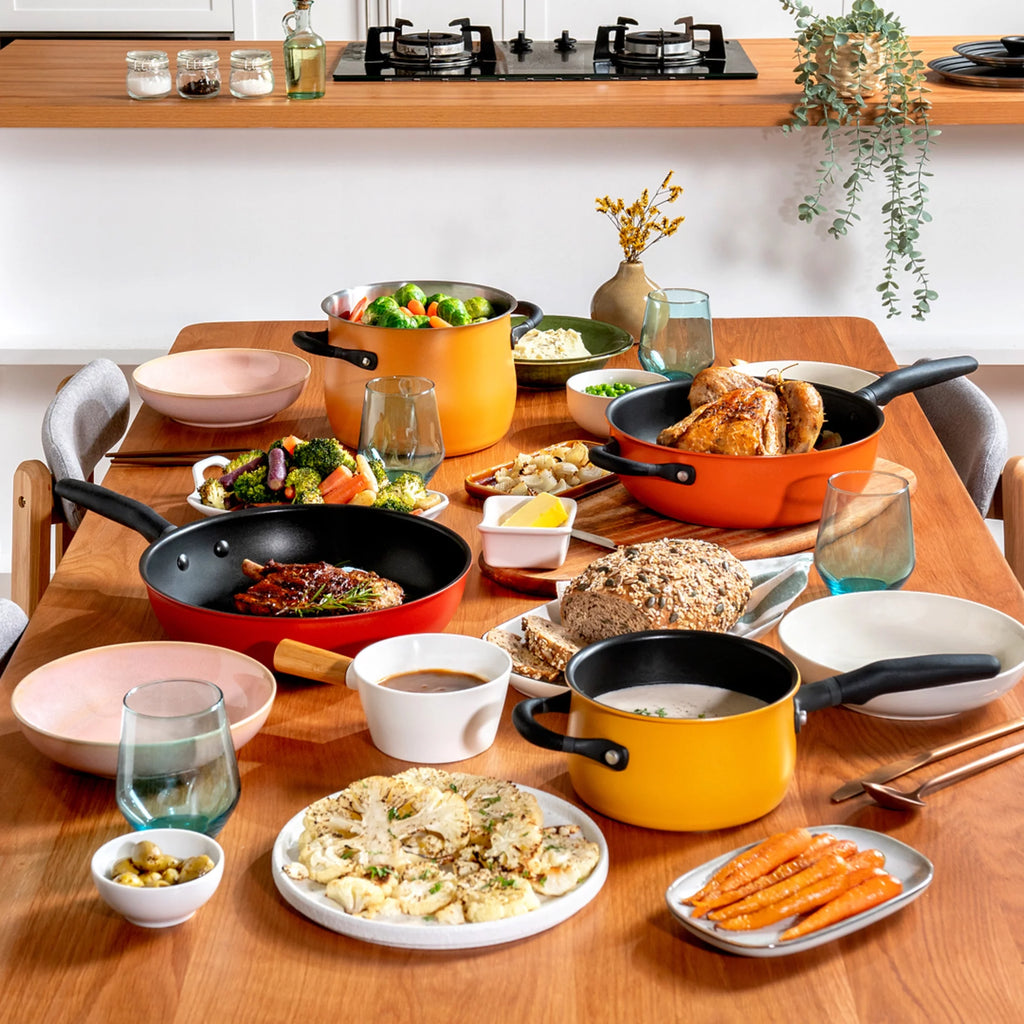 6 Piece Aluminum Nonstick Stainless Steel Cookware Set A770221