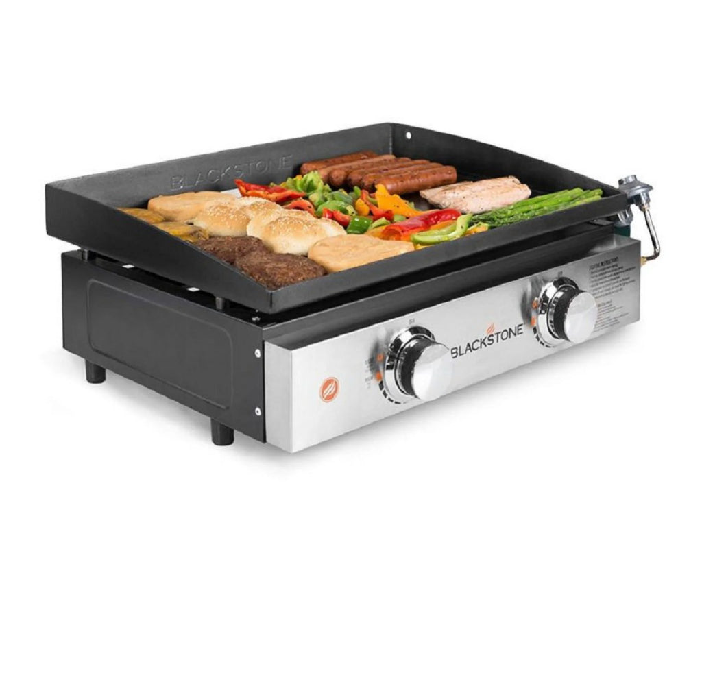 2-Burner 22'' Tabletop Griddle with Stainless Steel Front J136