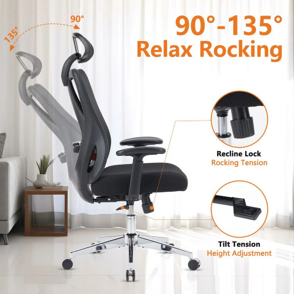 High Back Ergonomic Mesh Office Chair with Headrest and Waistrest G843060