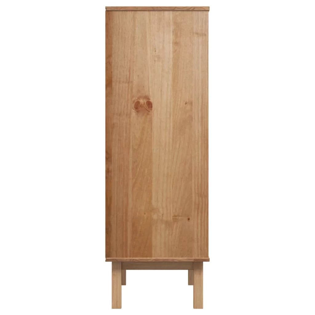 Brown and White Solid Wood Pine Highboard H314258