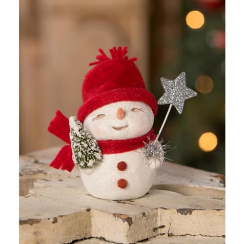 4.5" Smiling Snowman Christmas Winter Figure Z733059