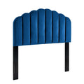 King California King Velvet Headboard Navy P9418