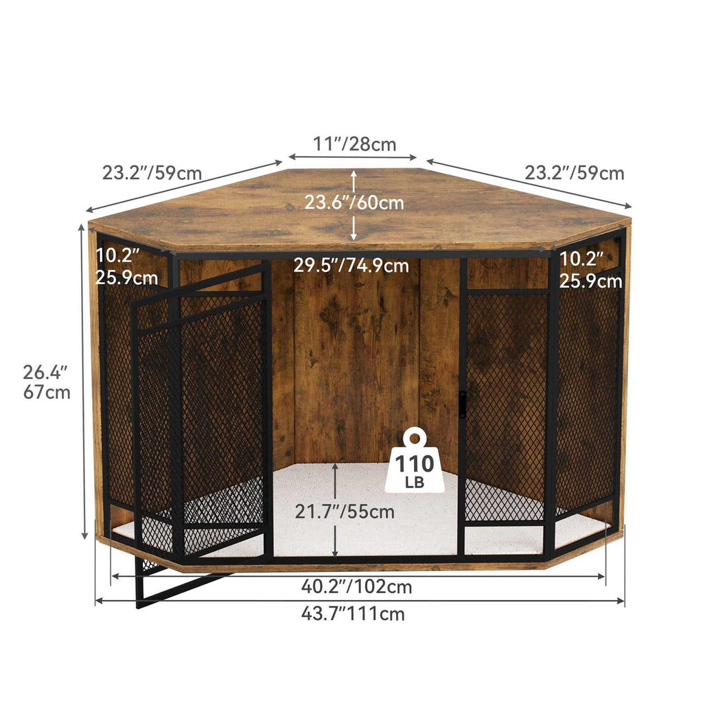43.7-inch Wooden Dog Crate Furniture G451397