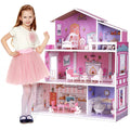 Wooden Dollhouse with 24pcs Furniture E620454