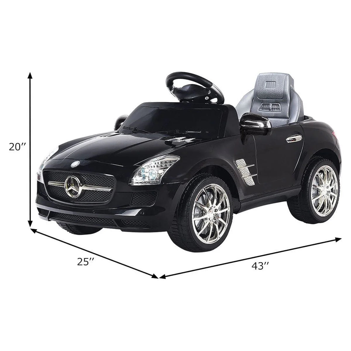 Black Kids Ride On Car L24057
