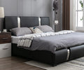King Size Bed Frame with Adjustable Headboard Black L415
