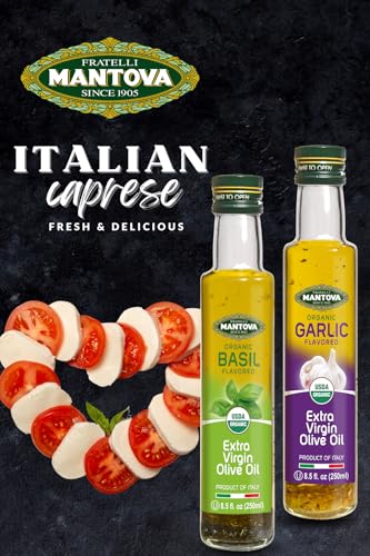 Organic Flavored Extra Virgin Olive Oil Variety Pack, 8.5 oz Pack of 4 J58627