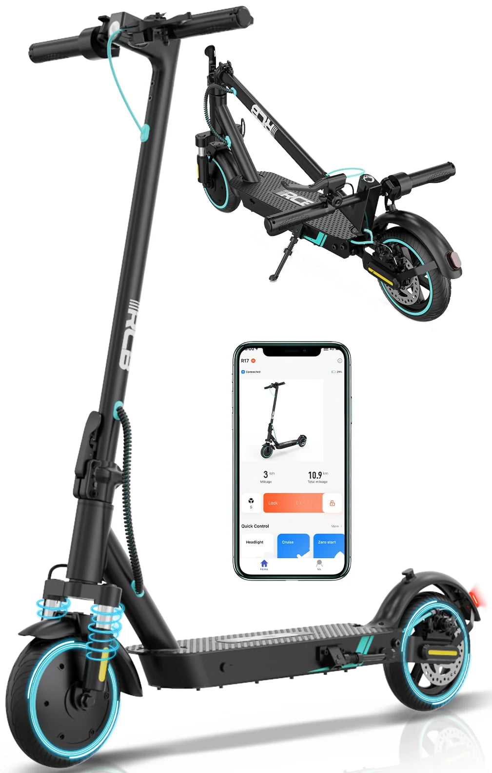 Electric Scooter with 350W Motor, 19 mph N37608