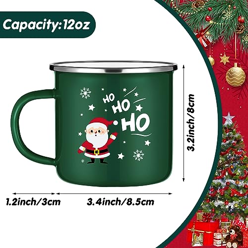 12 Pcs 12oz Stackable Enamel Coffee Cups G975