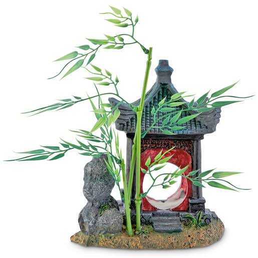 Asian Gazebo with Bamboo Ornament D388