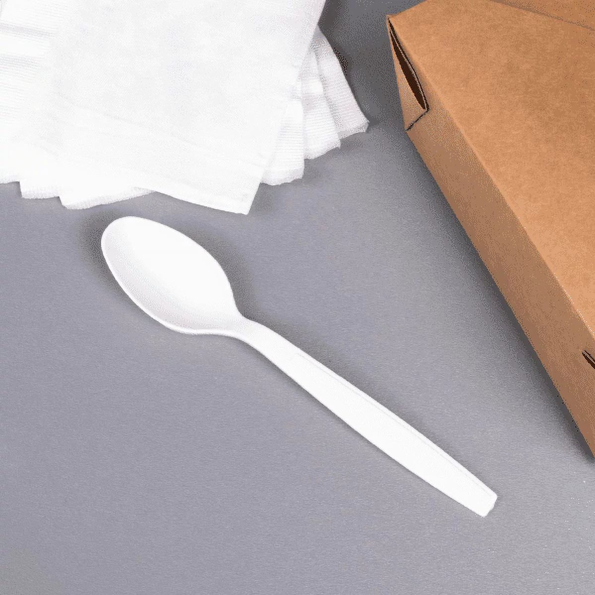 White PS Plastic Tea Spoons 1,000 ct D40297