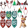 12 Pc Christmas Dog Bandanas Set S742